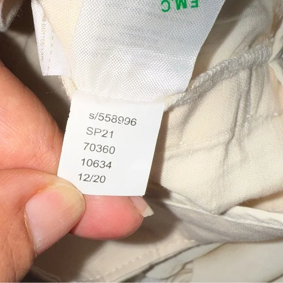 LOFT Cream Wide Leg Pants - Picture 8 of 8